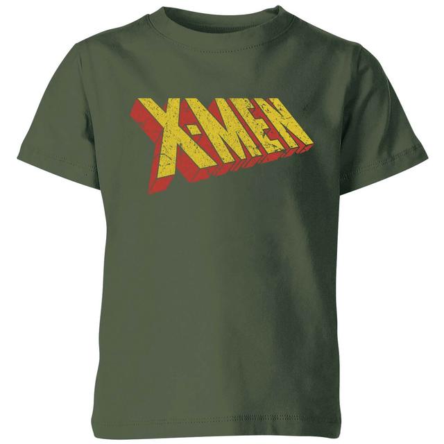 X-Men Retro Logo Kids' T-Shirt - Green - 5-6 Years on Productcaster.