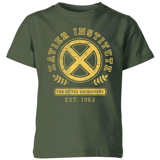 X-Men Xavier Institute For Gifted Youngsters Drk Kids' T-Shirt - Green - 5-6 Years on Productcaster.