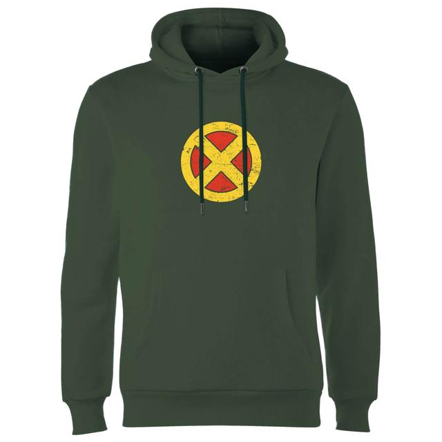 X-Men Emblem Drk Hoodie - Green - M - Green on Productcaster.