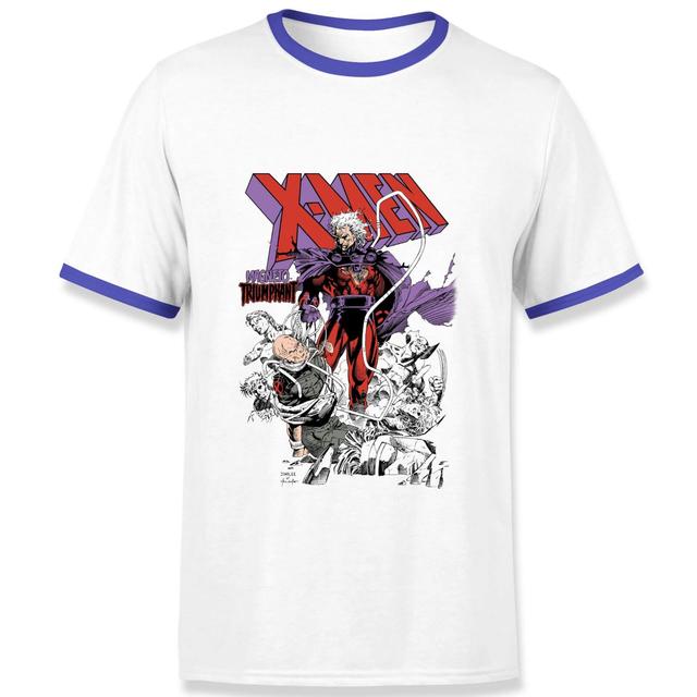 X-Men Magneto Triumphant Men's Ringer T-Shirt - White/Navy - M on Productcaster.