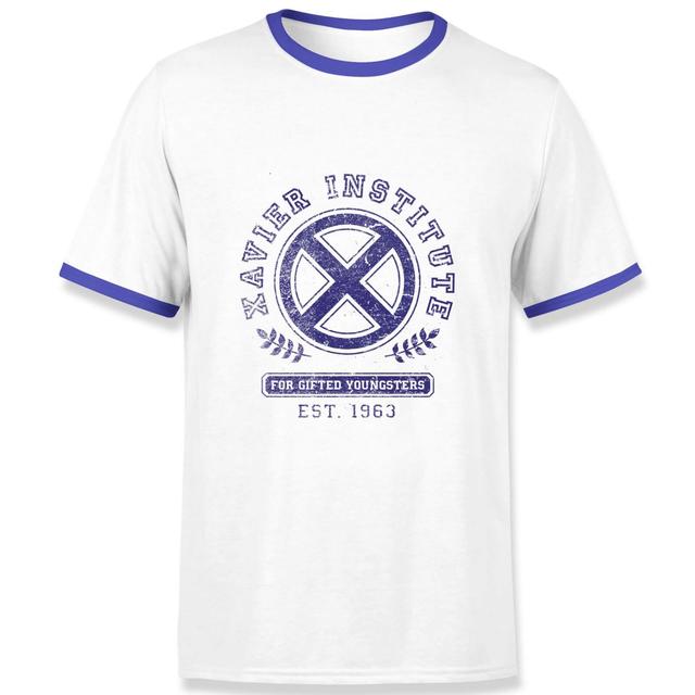 X-Men Xavier Institute For Gifted Youngsters Men's Ringer T-Shirt - White/Navy - XXL on Productcaster.