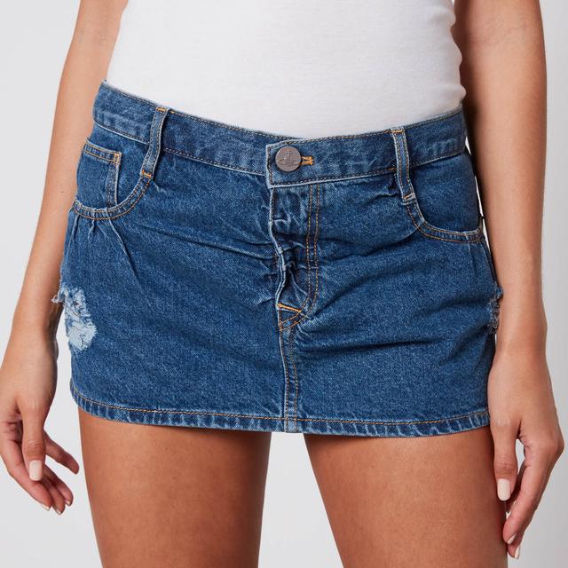 Vivienne Westwood Crewe Foam Denim Mini Skirt - W26 on Productcaster.