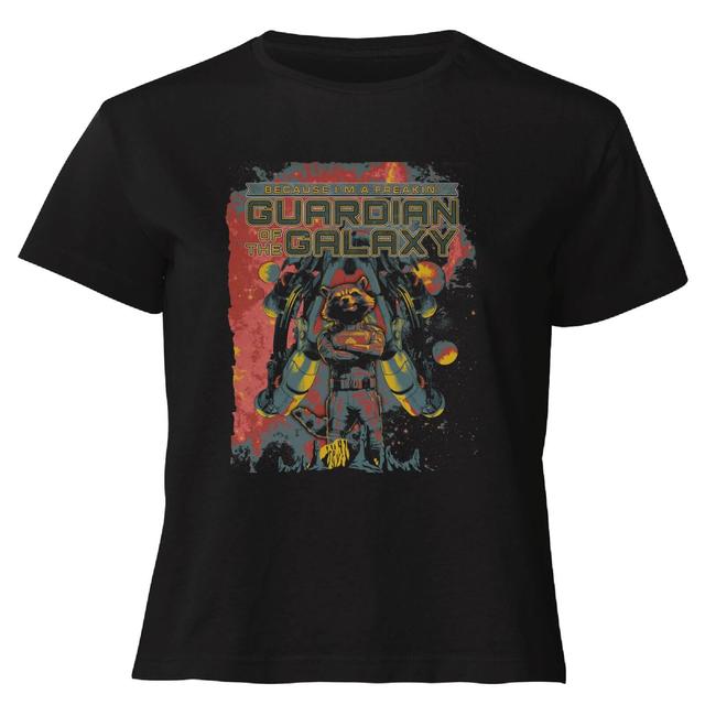 Guardians of the Galaxy I'm A Freakin' Guardian Of The Galaxy Women's Cropped T-Shirt - Black - XL on Productcaster.