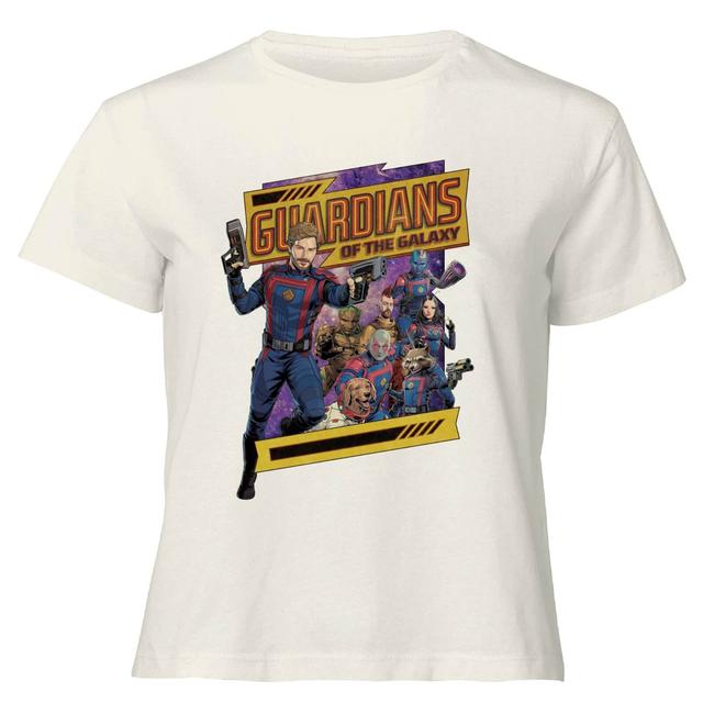 Guardians of the Galaxy Galaxy Women's Cropped T-Shirt - Cream - XL on Productcaster.