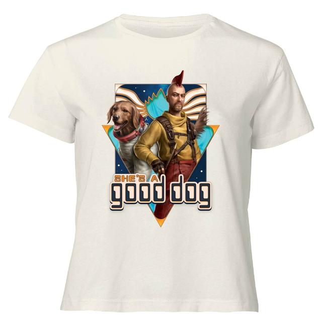 Guardians of the Galaxy She's A Good Dog Women's Cropped T-Shirt - Cream - M on Productcaster.