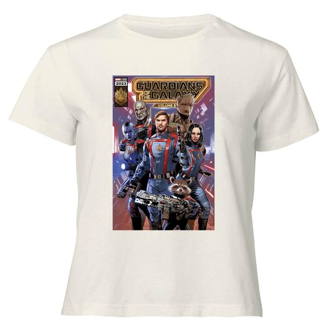 Guardians of the Galaxy Photo Comic Cover Women's Cropped T-Shirt - Cream - XL on Productcaster.