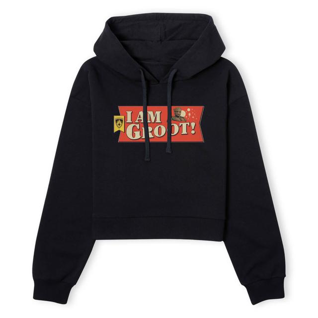 Guardians of the Galaxy I Am Groot! Women's Cropped Hoodie - Black - M on Productcaster.