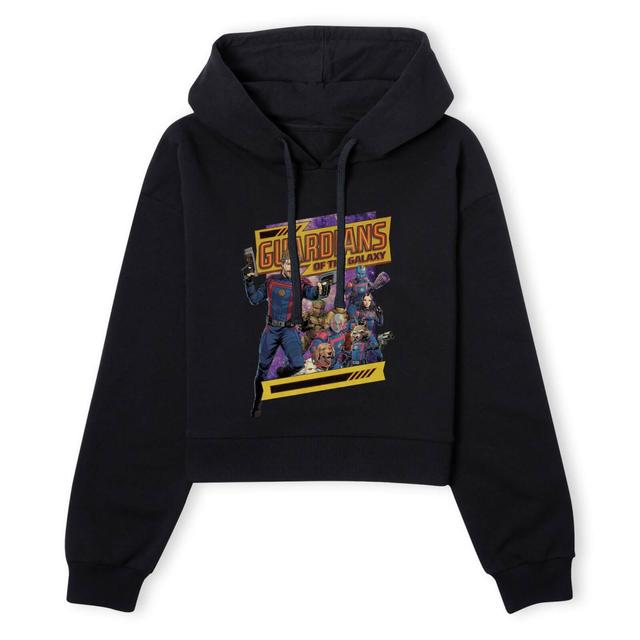 Guardians of the Galaxy Galaxy Women's Cropped Hoodie - Black - S on Productcaster.