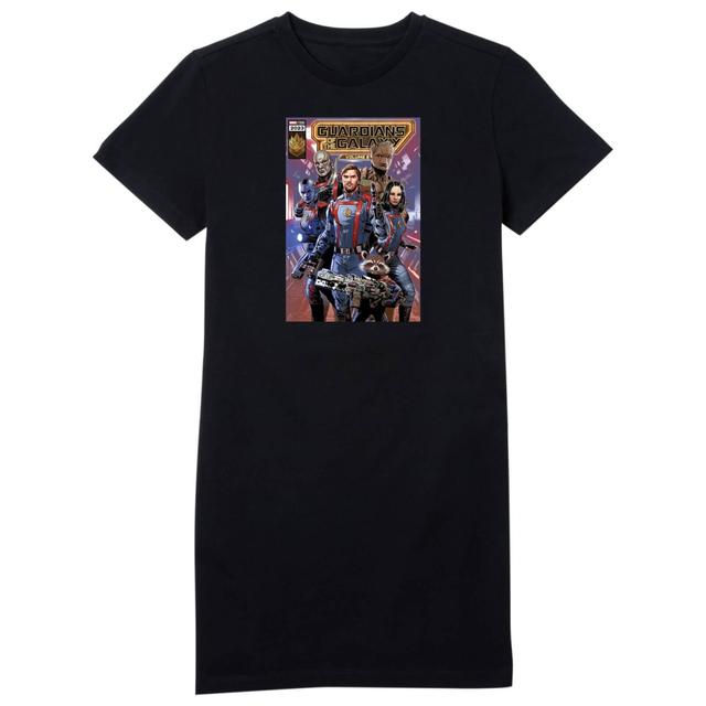 Guardians of the Galaxy Photo Comic Cover Women's T-Shirt Dress - Black - S on Productcaster.