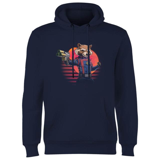 Guardians of the Galaxy Retro Rocket Raccoon Hoodie - Navy - XL on Productcaster.