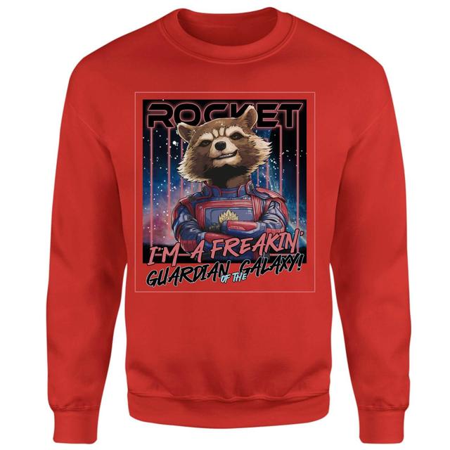 Guardians of the Galaxy Glowing Rocket Raccoon Sweatshirt - Red - XS on Productcaster.