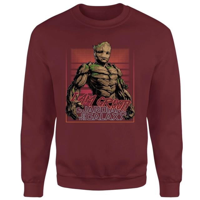 Guardians of the Galaxy I Am Retro Groot! Sweatshirt - Burgundy - XS on Productcaster.