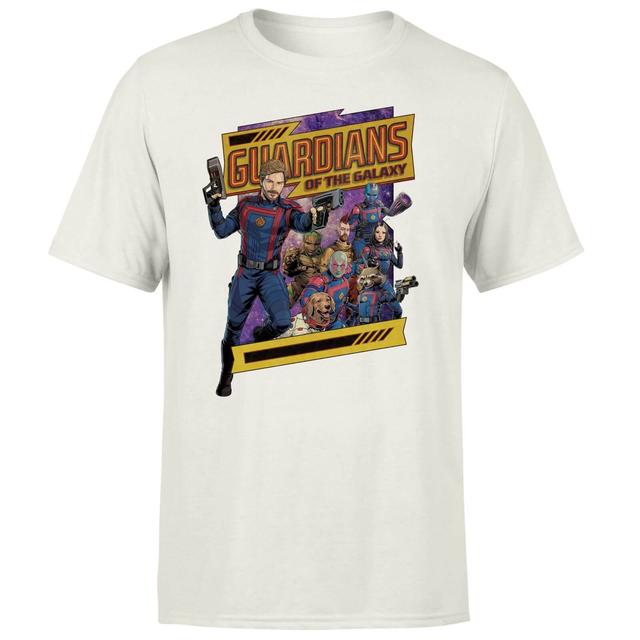 Guardians of the Galaxy Galaxy Men's T-Shirt - Cream - M on Productcaster.