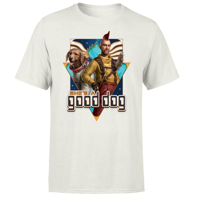 Guardians of the Galaxy She's A Good Dog Men's T-Shirt - Cream - XS on Productcaster.