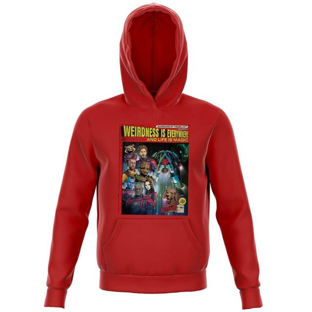 Guardians of the Galaxy Weirdness Is Everywhere Comic Book Cover Kids' Hoodie - Red - 7-8 Years on Productcaster.