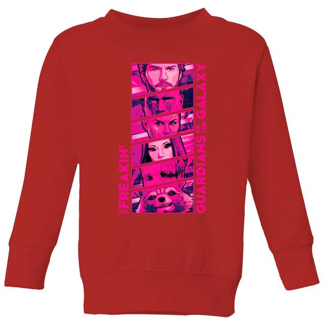 Guardians of the Galaxy Faces Kids' Sweatshirt - Red - 5-6 år on Productcaster.