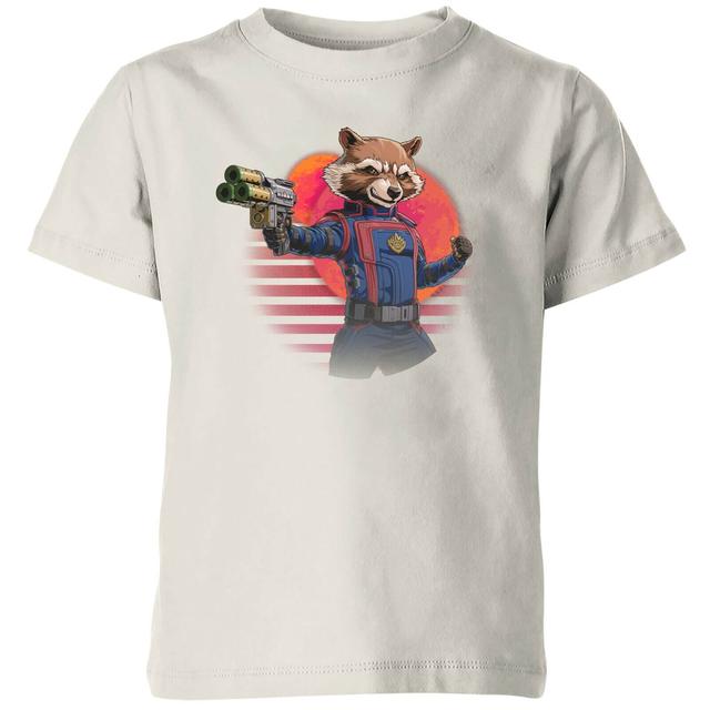 Guardians of the Galaxy Retro Rocket Raccoon Kids' T-Shirt - Cream - 7-8 Jahre on Productcaster.