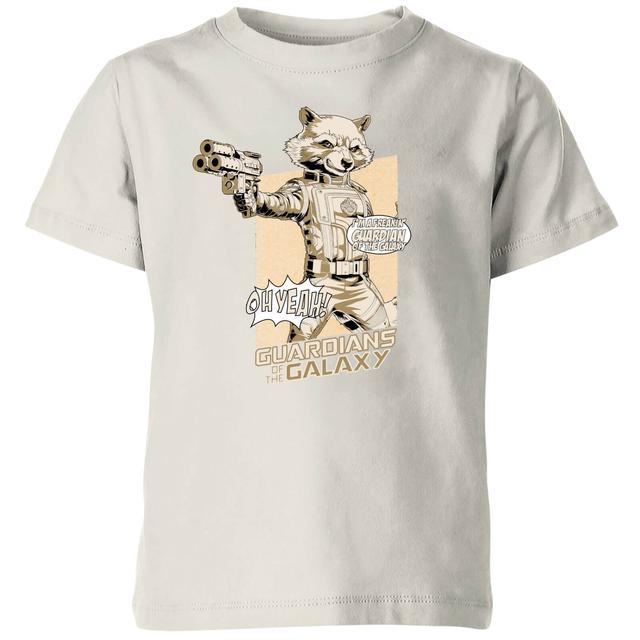 Guardians of the Galaxy Rocket Raccoon Oh Yeah! Kids' T-Shirt - Cream - 7-8 Years on Productcaster.