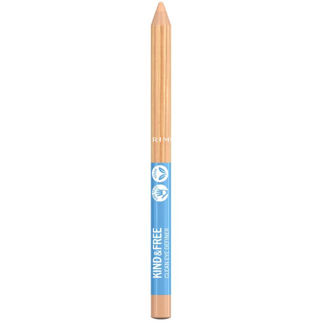 Rimmel London Kind & Free Clean Eyeliner Pencil 1.1g (Various Shades) - 005 Creamy White on Productcaster.