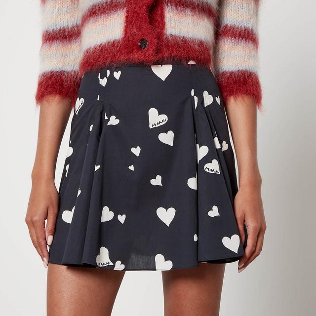 Marni Printed Cotton-Poplin Mini Skirt - IT 40/UK 8 on Productcaster.