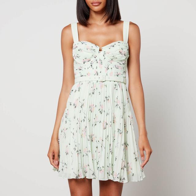 Self-Portrait Floral-Printed Chiffon Mini Dress - UK 12/US 8 on Productcaster.