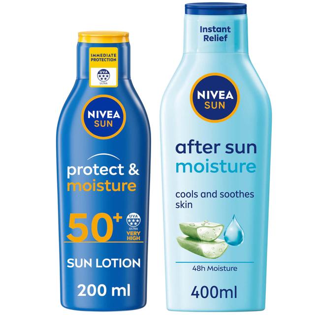 NIVEA SUN Protect and Moisture Sun Cream and Aftersun Duo on Productcaster.