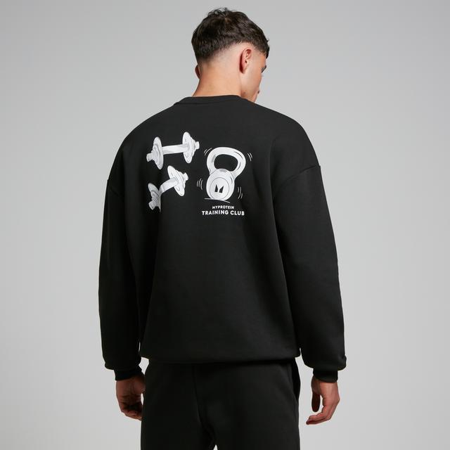 MP Men's Tempo Graphic Crew Neck Sweatshirt - Black - L on Productcaster.