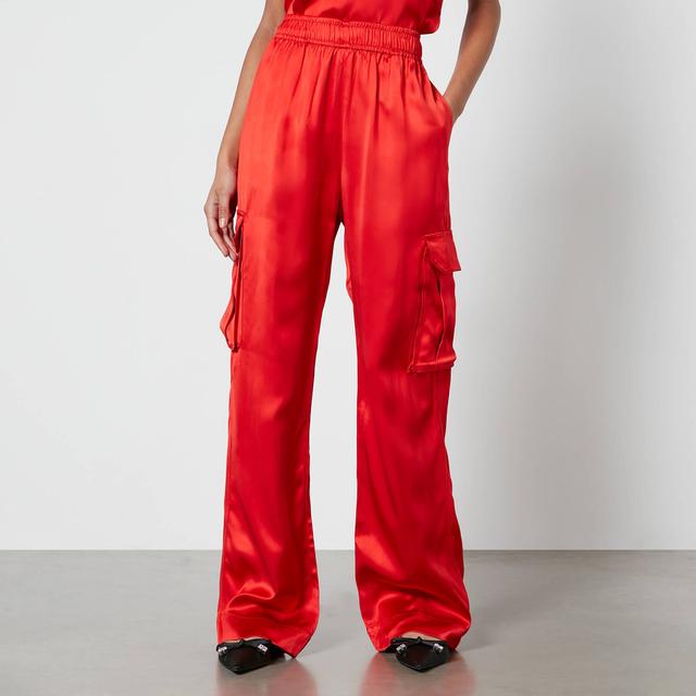 Stine Goya Fatuna Satin Cargo Trousers - L on Productcaster.