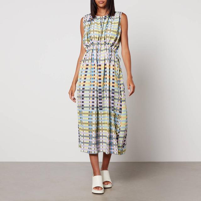 Stine Goya Rowena Checked Stretch-Jersey Midi Dress - L on Productcaster.