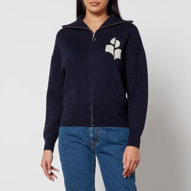 Marant Etoile Axelle Logo-Intarsia Zipped Jumper - FR 42/UK 14 on Productcaster.