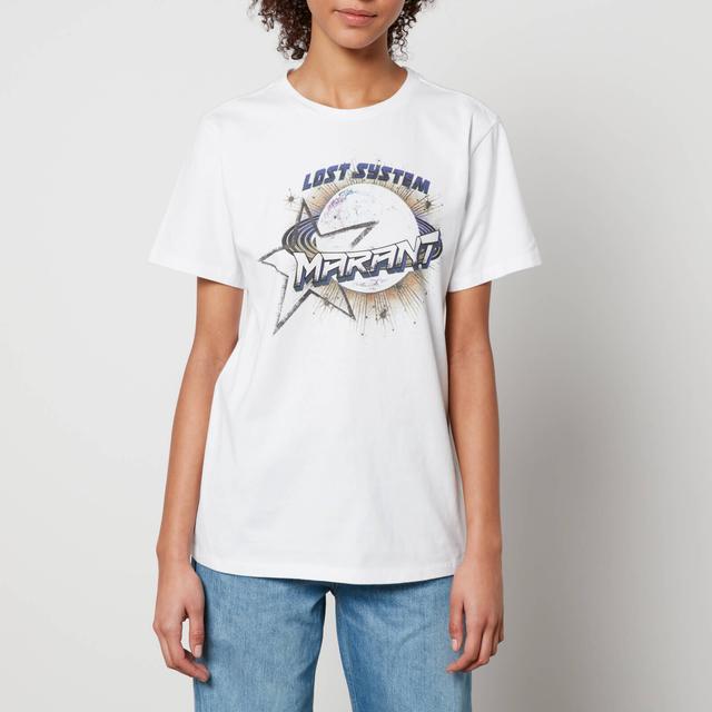 Isabel Marant Étoile Enna Galaxy Logo Cotton-Jersey T-Shirt - S on Productcaster.