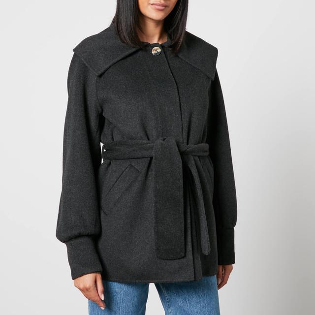 Ganni Belted Wool-Blend Jacket - EU 40/UK 12 on Productcaster.