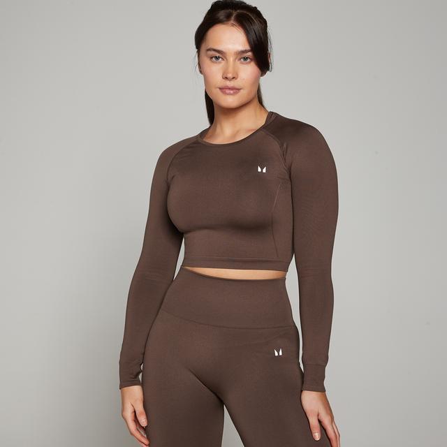 MP Dámský Shape Seamless Crop Top s Dlouhým Rukávem – Ořech - XS on Productcaster.