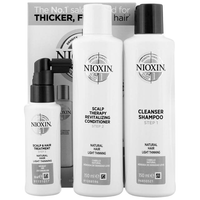 Nioxin 3D Care System System 1, 3 Part System Kit for Natural Hair With Light Thinning on Productcaster.