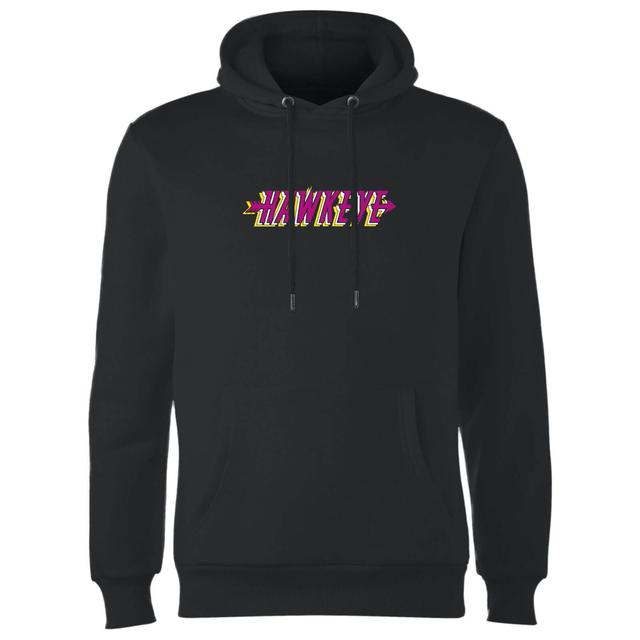 Avengers Hawkeye Comics Logo Hoodie - Black - S - Black on Productcaster.