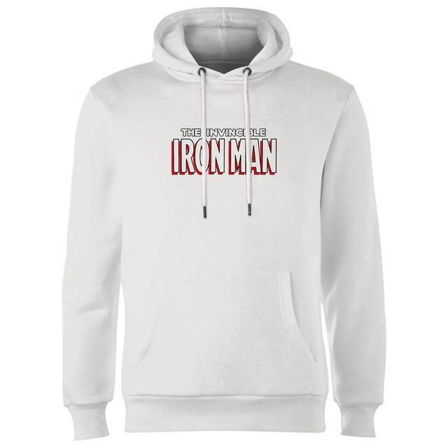 Avengers Iron Man Comics Logo Hoodie - White - M - White on Productcaster.