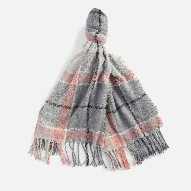 Barbour Tartan Boucle Scarf Grey on Productcaster.