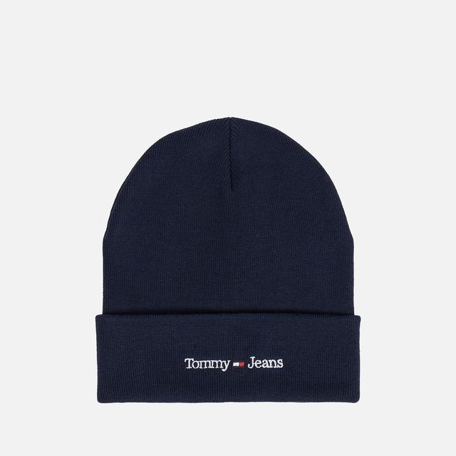 Tommy Jeans Logo Cotton-Blend Beanie Navy on Productcaster.