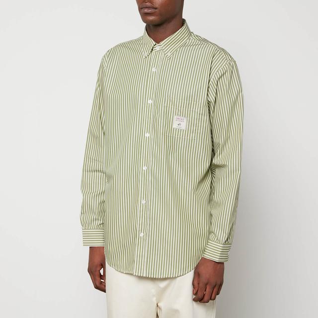 Drôle de Monsieur La Chemise Rayée Pinstriped Cotton-Poplin Shirt - M on Productcaster.