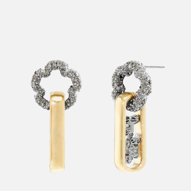 Coach Tearose Statement Gold and Silver-Tone Earrings on Productcaster.