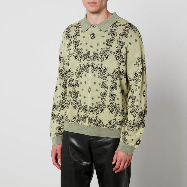 Nanushka Ziast Jacquard-Knit Wool Polo Shirt - M on Productcaster.