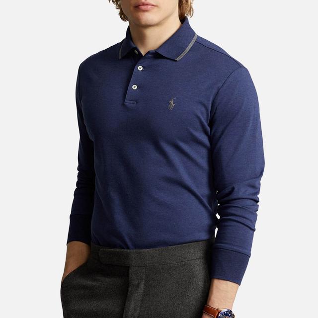 Polo Ralph Lauren Cotton-Jersey Long Sleeved Polo Shirt - S on Productcaster.