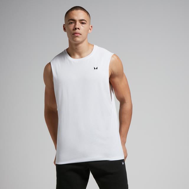 MP Pánský Rest Day Drop Armhole Top Bez Rukávů – Bílý - XXL on Productcaster.