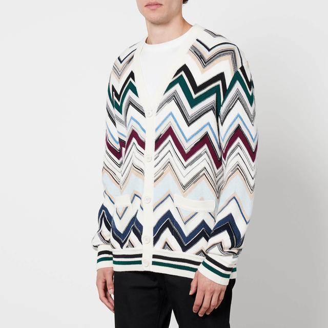 Missoni Men's Buttoned Cardigan - Multi White/Beige - IT 46/S on Productcaster.