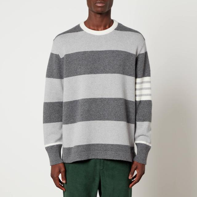 Thom Browne 4 Bar Striped Merino Wool Jumper - 2/M on Productcaster.