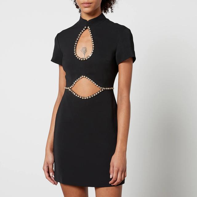 De La Vali Mercy Rhinestone-Embellished Crepe Mini Dress - UK 14 on Productcaster.