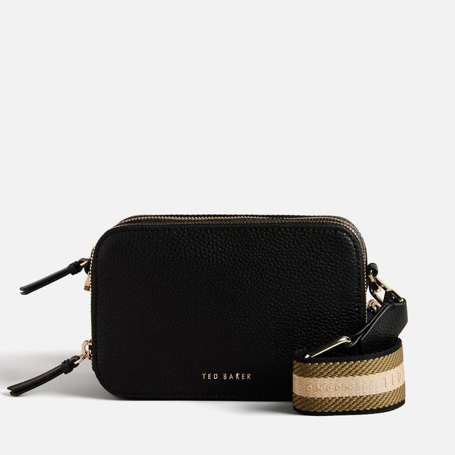 Ted Baker Stunna Grained Leather Mini Crossbody Bag Black on Productcaster.