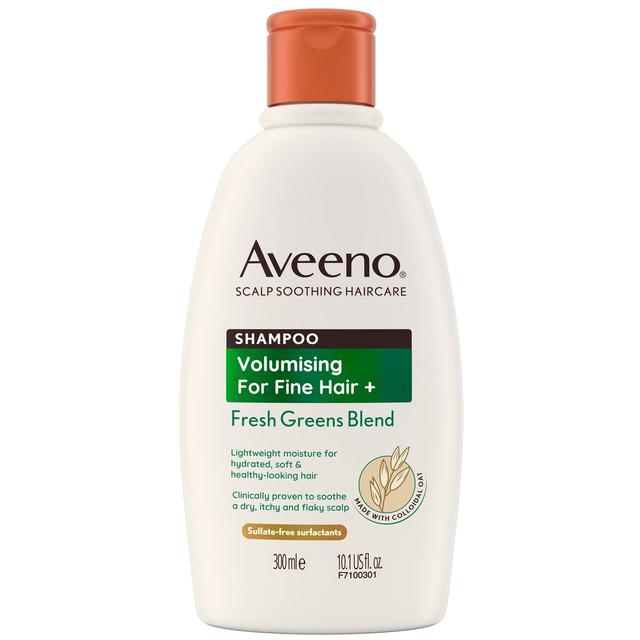 Aveeno Haircare Volumising+ Fresh Greens Blend Shampoo 300ml on Productcaster.