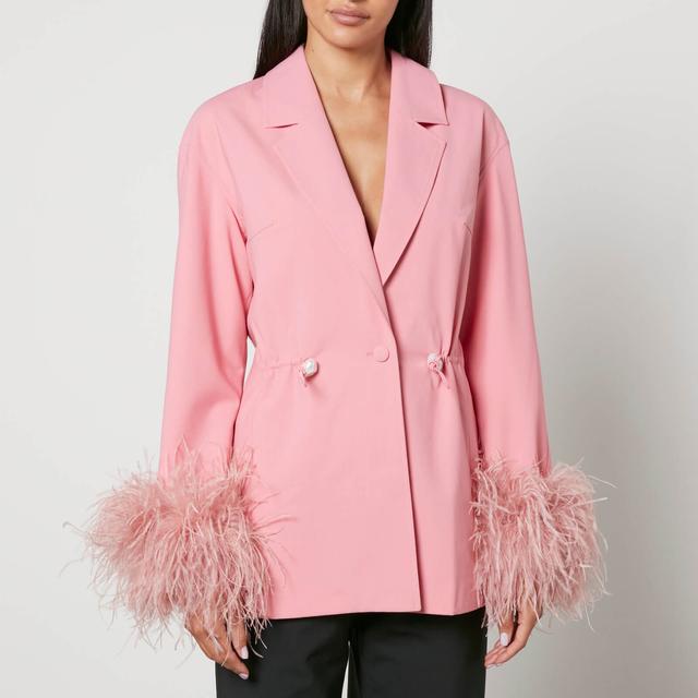 Sleeper Girl With Pearl Feather-Trimmed Crepe Blazer - XL on Productcaster.