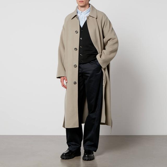 AMI Long Belted Wool and Cashmere-Blend Coat - IT 50/L on Productcaster.